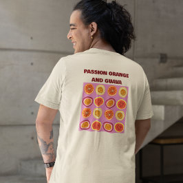 Camiseta Pasión Naranja Guayaba Fruta Tropical Hawaiana 