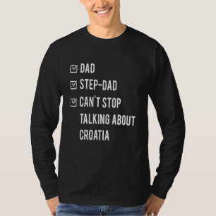 Camiseta Paso croata Papá Croacia Nació Día D del Padre