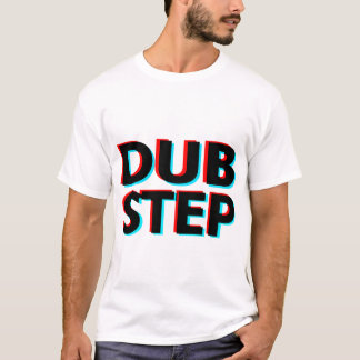 Camiseta Paso de la copia del texto de Dubstep 3D