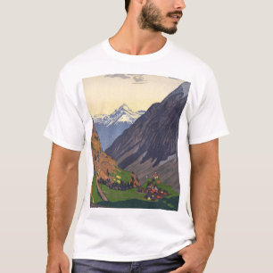 Camiseta Paso de montaña del paso Gotthard en los Alpes