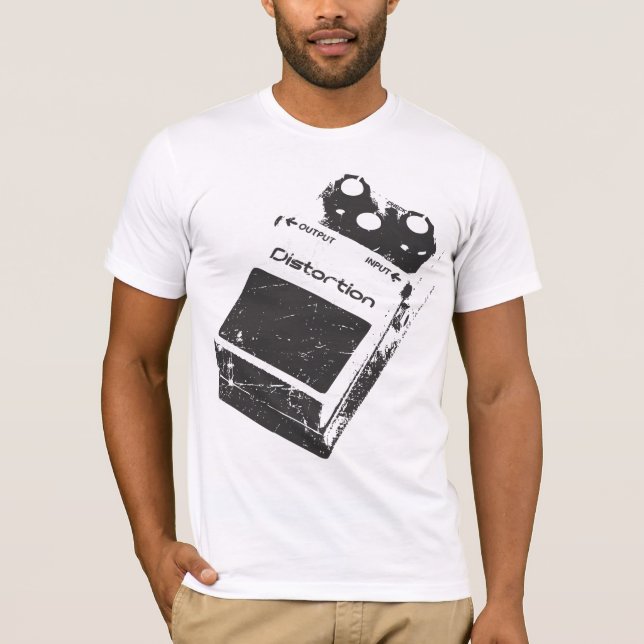 Camiseta Paso en él - la distorsión efectúa el pedal (Anverso)