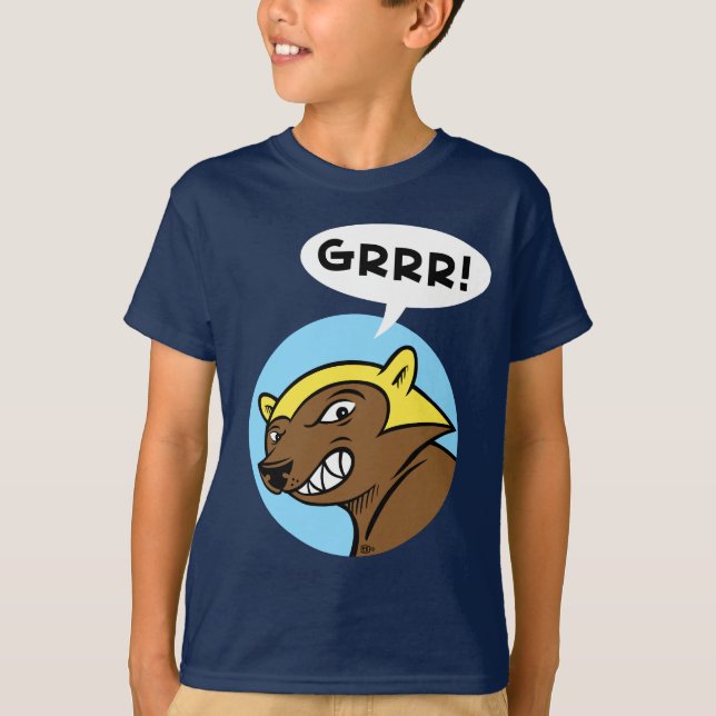 Camiseta Paso "GRRR de los ciervos!" Camiseta: Azul (Anverso)