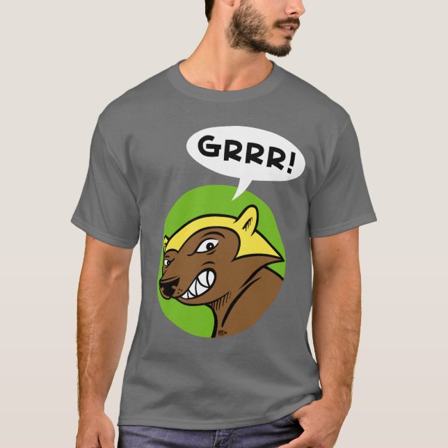 Camiseta Paso "GRRR de los ciervos!" Camiseta: Verde (Anverso)