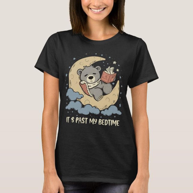 Camiseta Pasó mi libro de dormir con oso gracioso (Anverso)