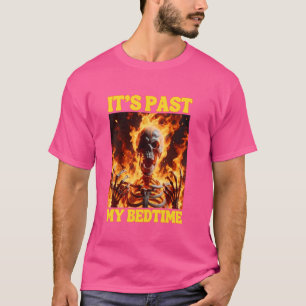 Camiseta Pasó mi tiempo de la cama, me esqueleto duro y div