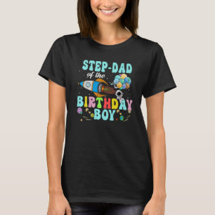 Camiseta Paso Papá Del Fiesta Espacial Astronauta De Cumple