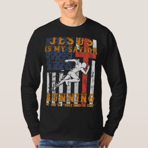 Camiseta Pasos Apacibles: Jesús es mi Salvador, Correr es m