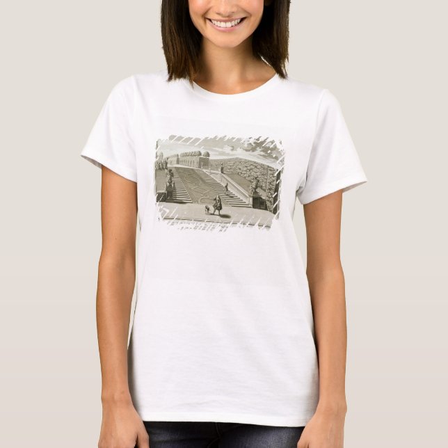Camiseta Pasos hasta la terraza del jardín, el Palacio Belv (Anverso)
