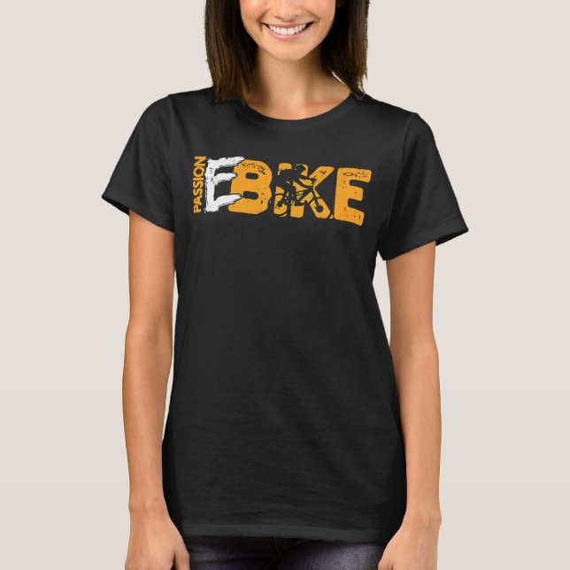 Camiseta Passion Ebike en bicicleta (Anverso)