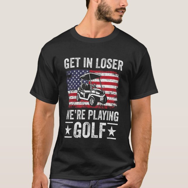Camiseta Passionate Golf Cart Driver Golfer Golf Player  Go (Anverso)