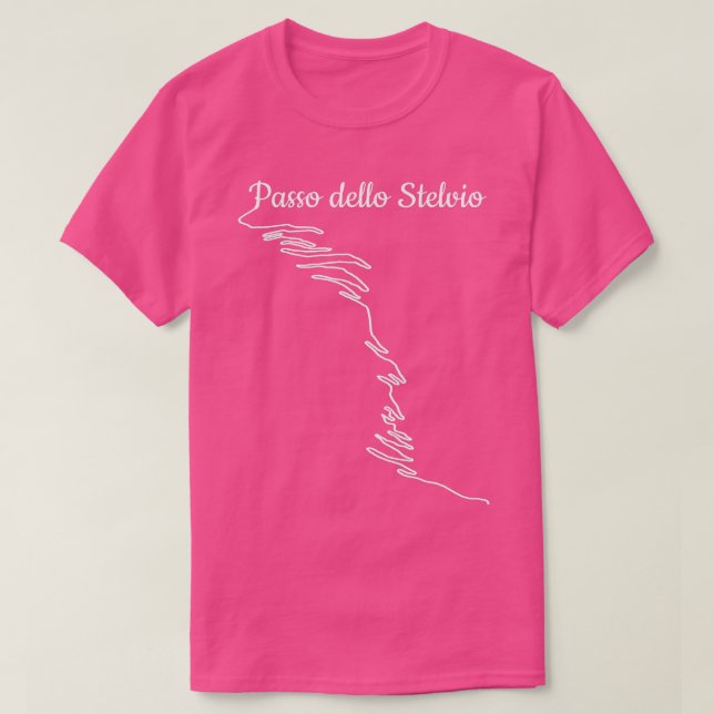 Camiseta Passo dello Stelvio Bicicleta y bicicleta (Diseño del anverso)