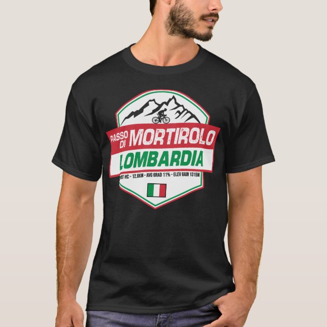 Camiseta Passo Di Mortirolo Ciclismo Italia (Anverso)