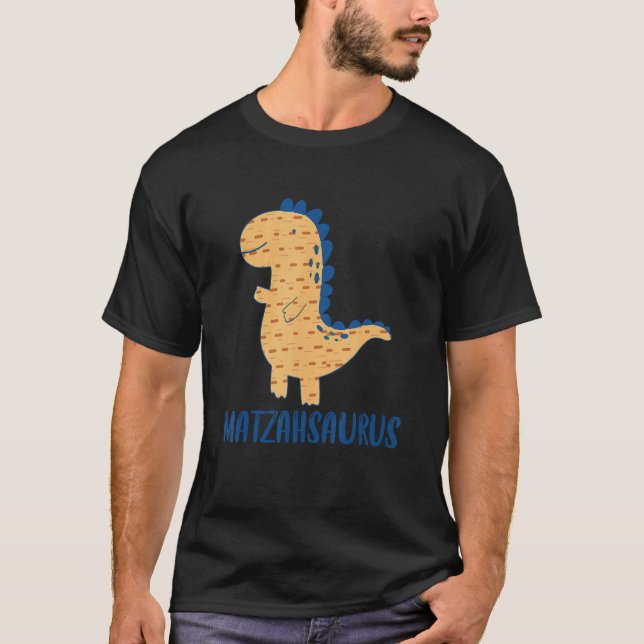 Camiseta Passover Matzahsaurus Dinosaur Matzo Seder Judío (Anverso)
