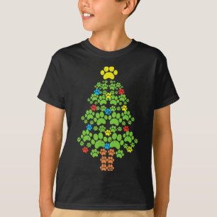 Camiseta Pasta Árbol De Navidad Perro O Gato Con Santa Luce