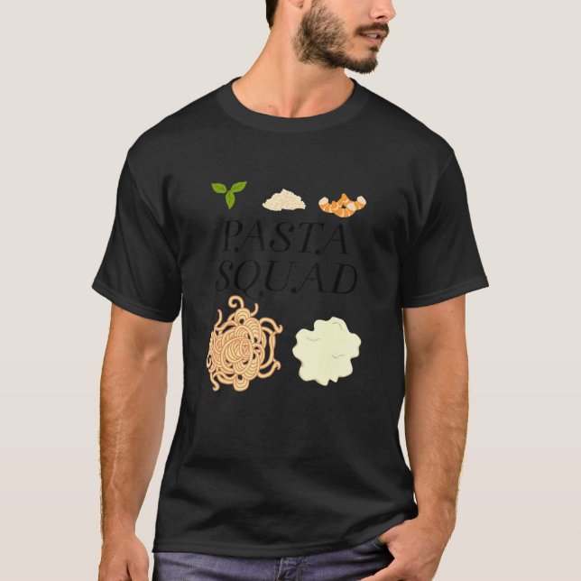 Camiseta Pasta de espagueti dice comida italiana (Anverso)