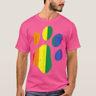 Camiseta Pasta de perro imprime la bandera arcoiris LGBTQ q