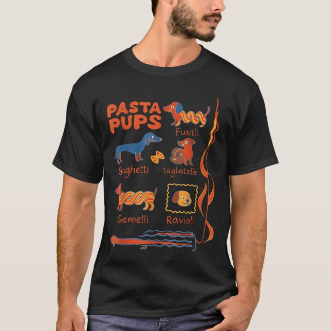 Camiseta Pasta P Dog Funny Dachshund Dog Pasta Foodie Dog S (Anverso)
