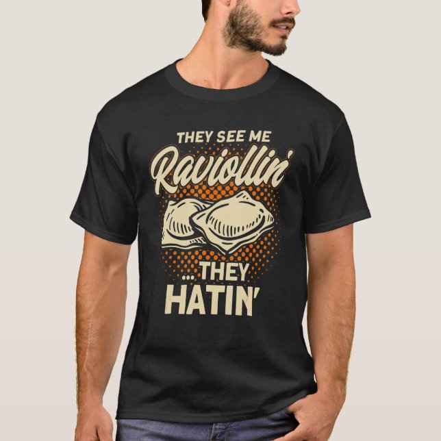 Camiseta Pasta que me ven Raviollin Pun Pasta Ravioli 1 (Anverso)