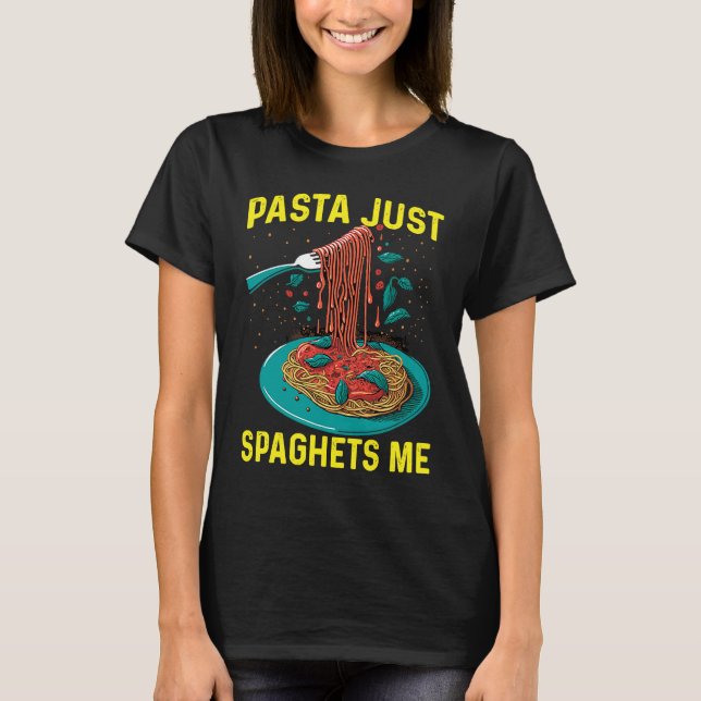 Camiseta Pasta Solo Spaghets Me  Espaguetis  Disfraz De Pas (Anverso)