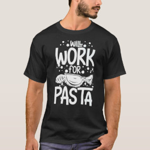 Camiseta Pasta Tipos Salsa Fabricante Italiano Fettuccine
