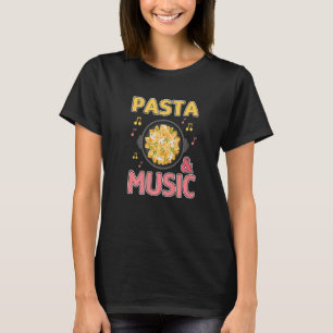 Camiseta Pasta y notas musicales comida italiana chef espag