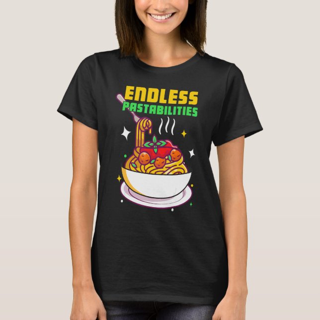 Camiseta Pastabilidades interminables  Pasta Espaguetis (Anverso)