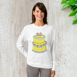 Camiseta Pastel amarillo de cumpleaños 29 con rosas rosadas