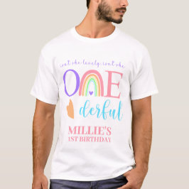 Camiseta Pastel arcoiris UN maravilloso primer cumpleaños d