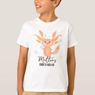 Camiseta Pastel Axolotl Criatura Del Océano Cumpleaños Nomb