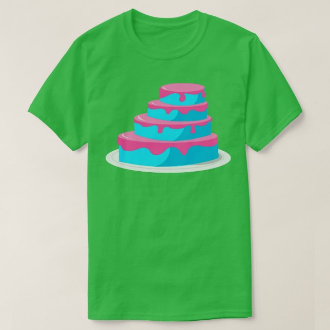 Camiseta Pastel azul y rosa (Diseño del anverso)