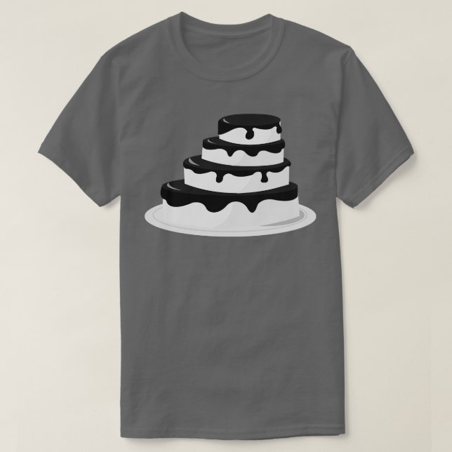Camiseta Pastel blanco y negro (Diseño del anverso)
