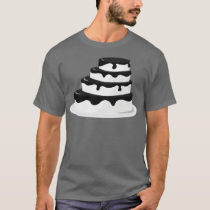 Camiseta Pastel blanco y negro