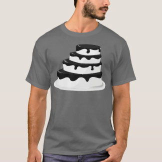 Camiseta Pastel blanco y negro