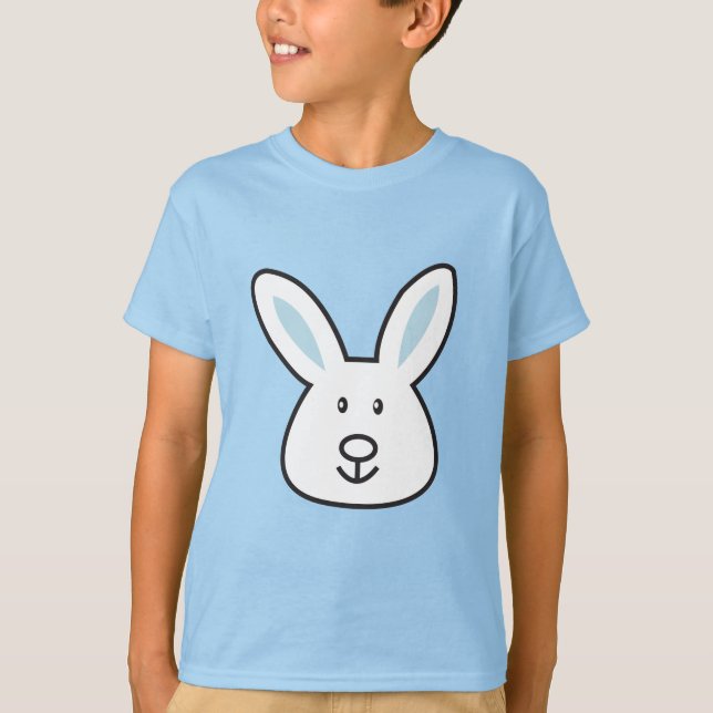 Camiseta Pastel Blue Cute Easter Bunny Ilustracion (Anverso)