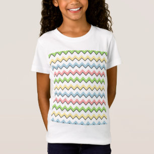 Camiseta Pastel Chevron-Drop Shadow por Shirley Taylor