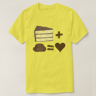 Camiseta Pastel clásico de emparejamiento de comida + helad