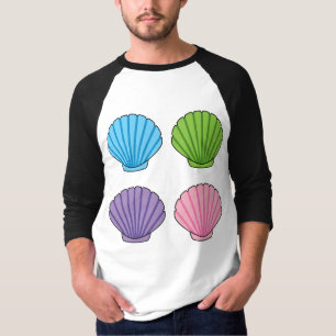 Camiseta Pastel Colorful Seashell Pack
