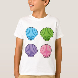 Camiseta Pastel Colorful Seashell Pack