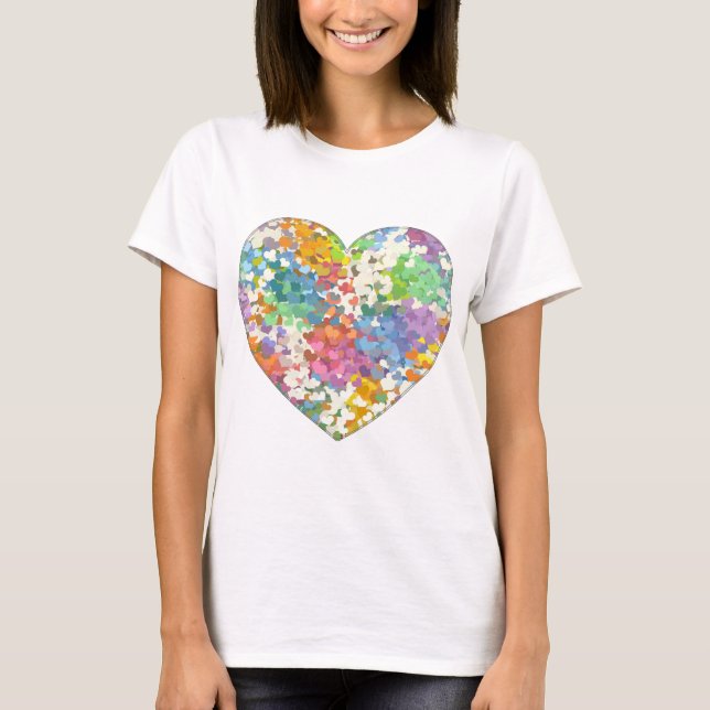 Camiseta Pastel Confetti Hearts (Anverso)