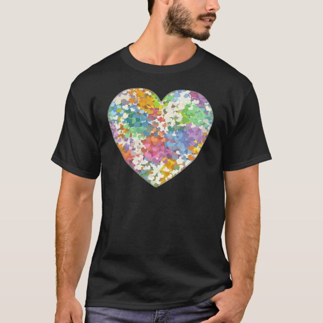 Camiseta Pastel Confetti Hearts (Anverso)