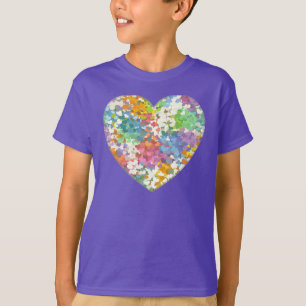 Camiseta Pastel Confetti Hearts Purple T-Shirt