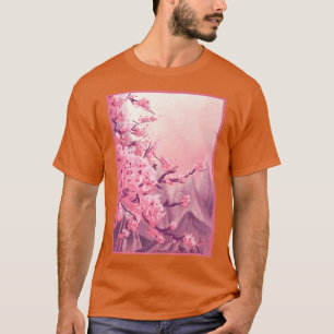 Camiseta Pastel Danés Estético de Cerezo en flor japonés Sa