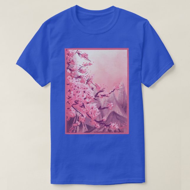Camiseta Pastel Danés Estético de Cerezo en flor japonés Sa (Diseño del anverso)