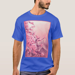 Camiseta Pastel Danés Estético de Cerezo en flor japonés Sa