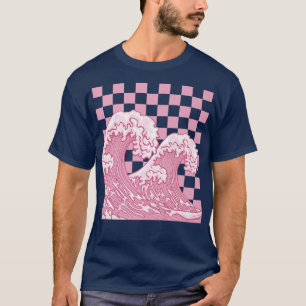 Camiseta Pastel Danés Estético Japonés Gran Ola De Ka