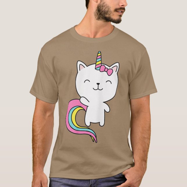 Camiseta Pastel de arcoiris de unicornio de maíz (Anverso)