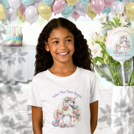 Camiseta Pastel de arcoiris mágico de Chica de cumpleaños d