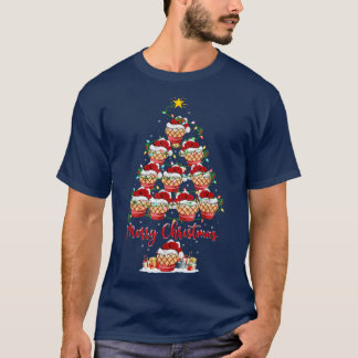 Camiseta Pastel de bizcocho de Navidad a juego con Santa Cu