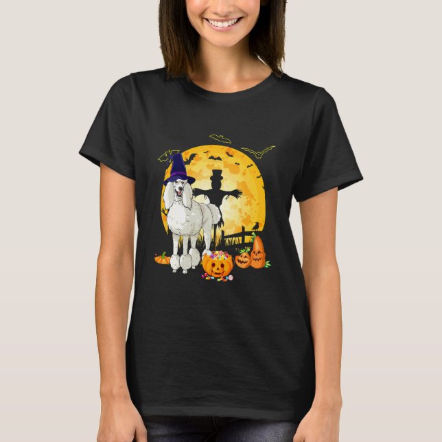 Camiseta Pastel de calabaza de bruja de caniche estándar de (Anverso)