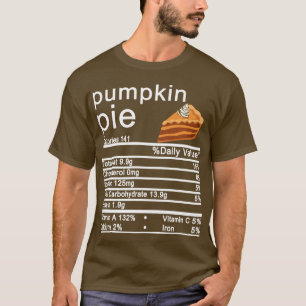Camiseta pastel de calabaza Nutrición Hechos navidades de A